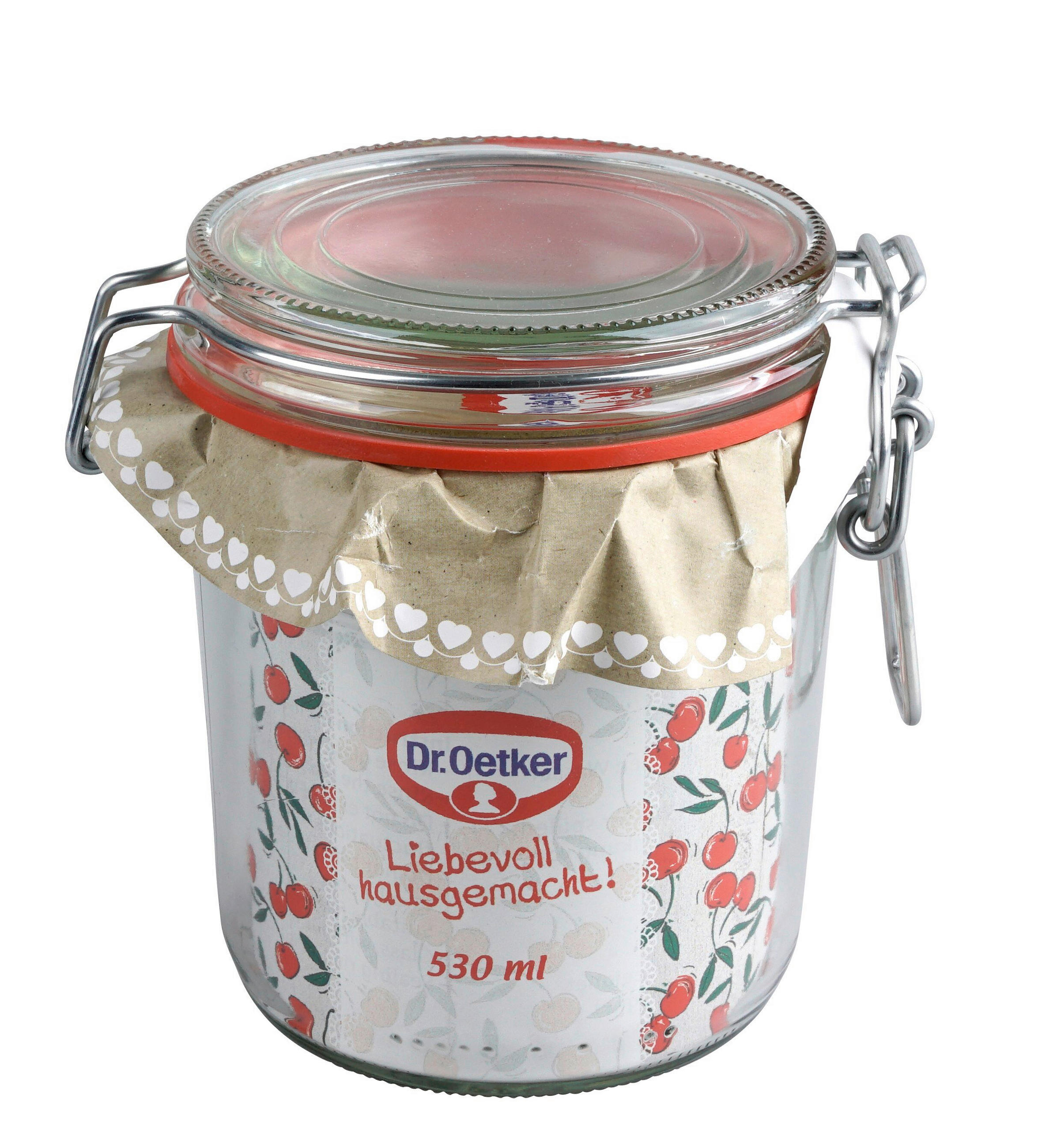 BEFŐTTESÜVEG 530 ml   - áttetsző, Basics, üveg/fém (530ml) - Dr.Oetker
