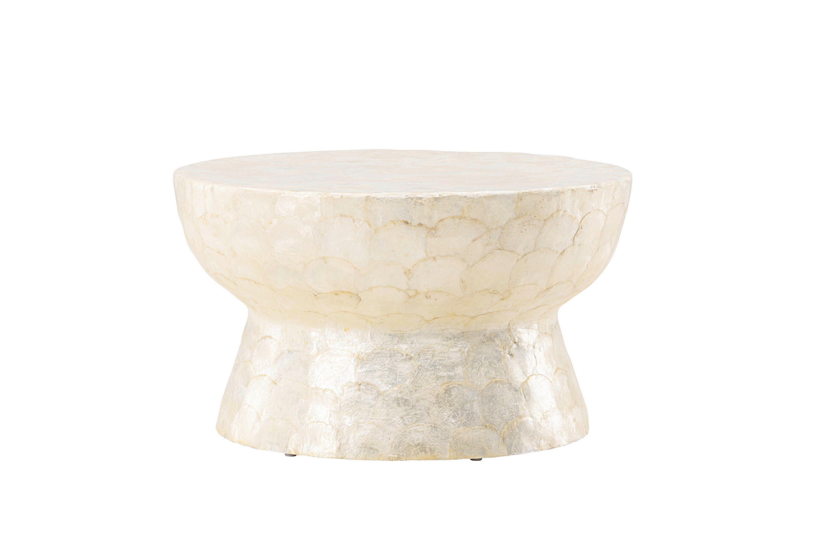 COUCHTISCH Kautschukholz rund Creme  - Creme, MODERN, Naturmaterialien/Holz (70/40cm) - Livetastic