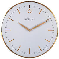WANDUHR 30/30/4,3 cm   - Goldfarben/Weiß, Basics, Glas/Metall (30/30/4,3cm)