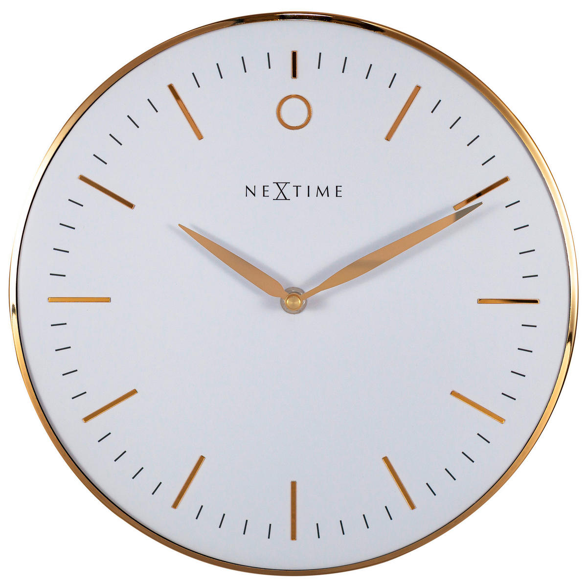 WANDUHR 30/30/4,3 cm   - Goldfarben/Weiß, Basics, Glas/Metall (30/30/4,3cm)