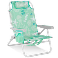 STRANDSTUHL Aluminium Alufarben, Mintgrün  - Alufarben/Mintgrün, Basics, Textil/Metall (61/62.5/83.5cm) - Modante