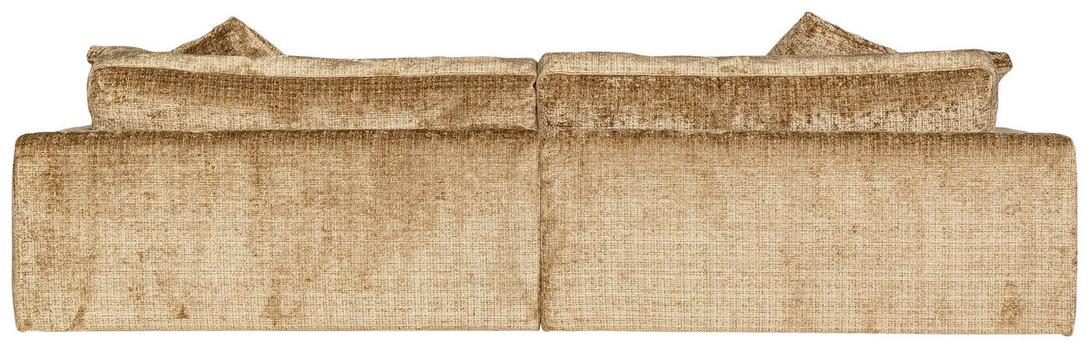SOFFA i struktur guldfärgad  - guldfärgad, Klassisk, trä/textil (284/120cm) - Novel