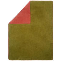 PĂTURĂ 150/200 cm  - teracotă/verde închis, Basics, textil (150/200cm) - Novel