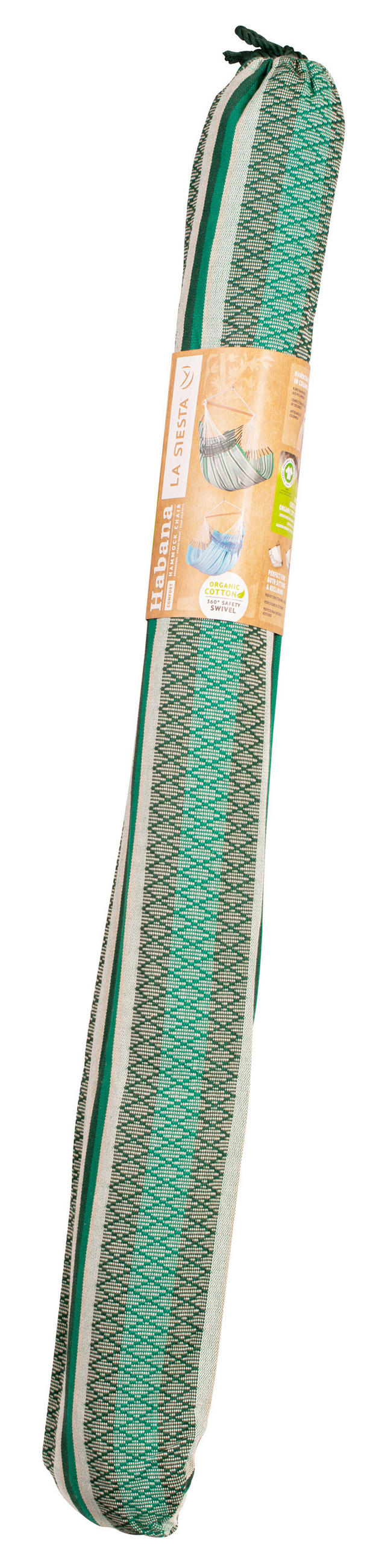 HÄNGESESSEL kingsize cotton 140/170/210 cm  - Dunkelgrün/Grün, KONVENTIONELL, Holz/Textil (140/170/210cm) - La Siesta