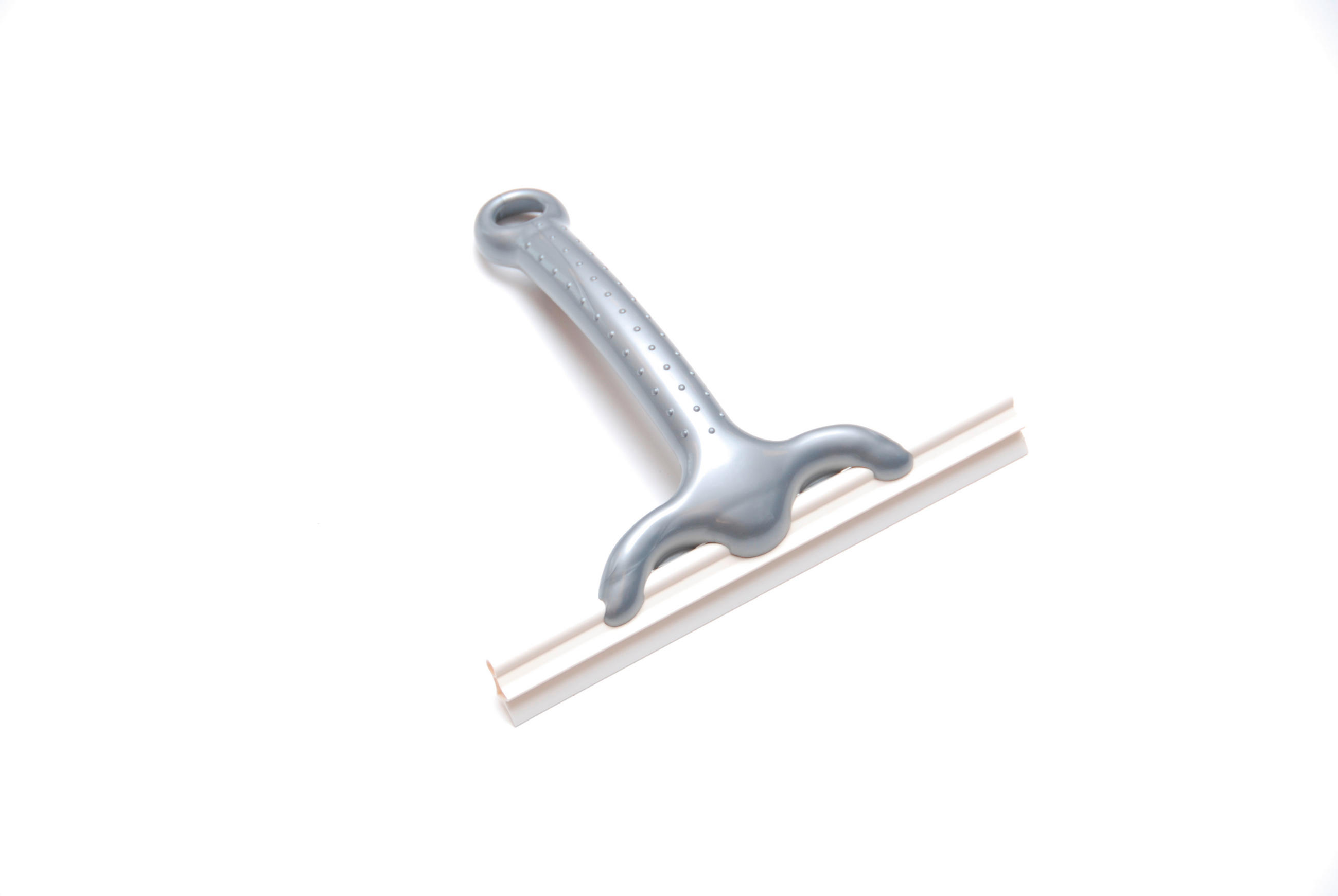 RACLETĂ PENTRU DUȘ  - argintiu/alb, Basics, plastic (22cm)