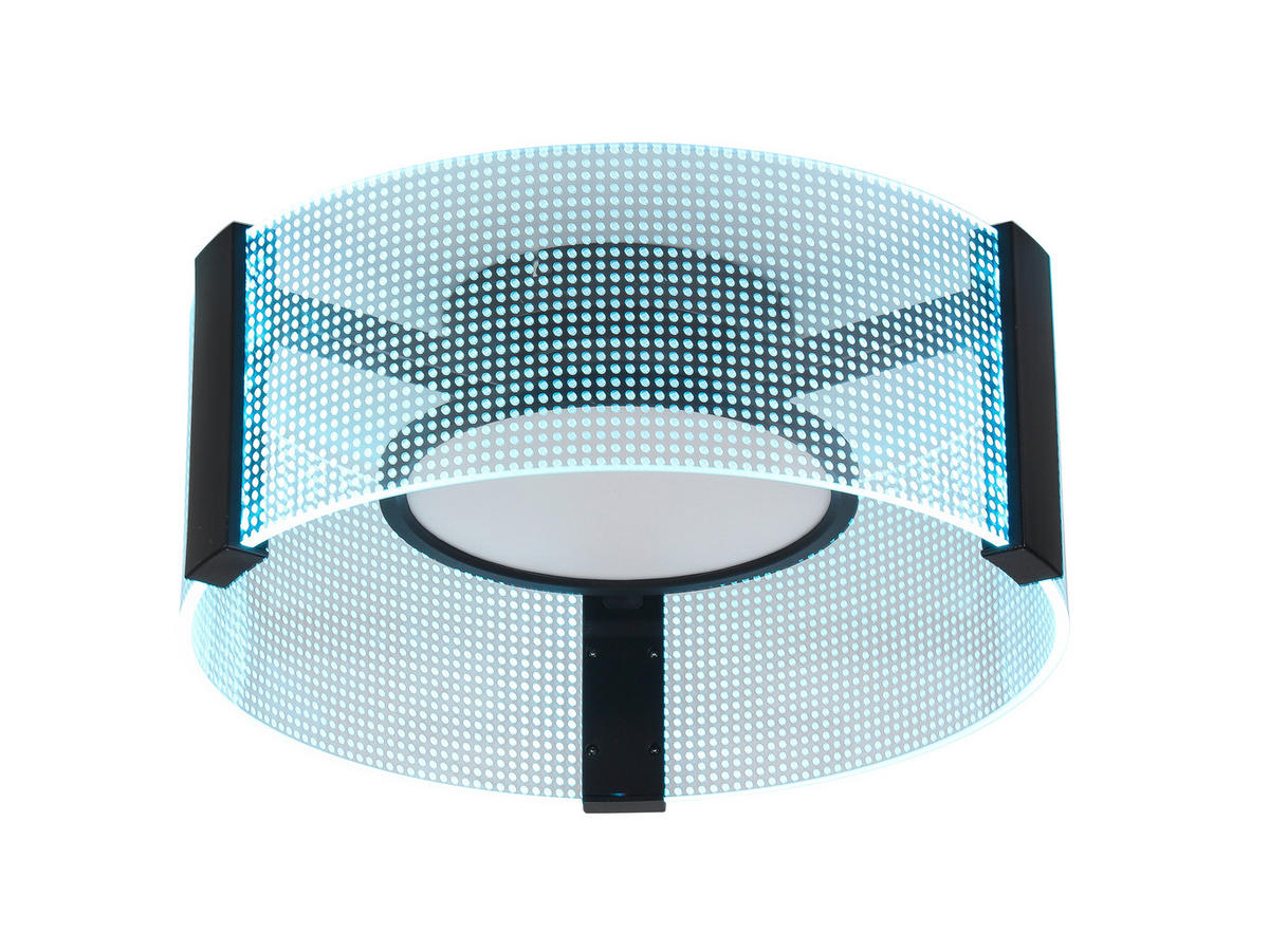 LED-DECKENLEUCHTE 40/16.5 cm   - Transparent/Weiß, Design, Kunststoff/Metall (40/16.5cm) - Novel