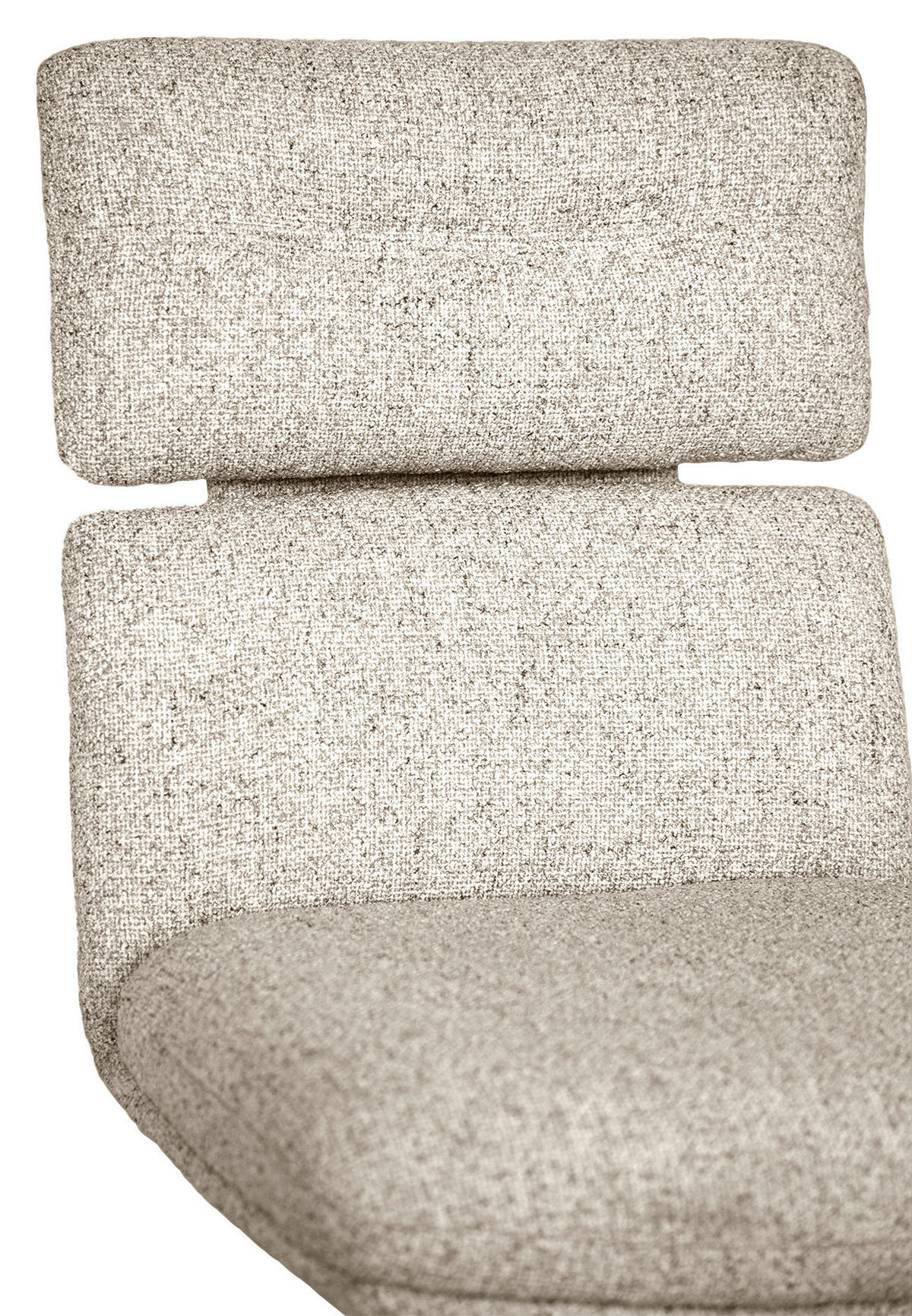 STUHL - Beige/Schwarz, Design, Textil/Metall (50/92/64,5cm) - Dieter Knoll