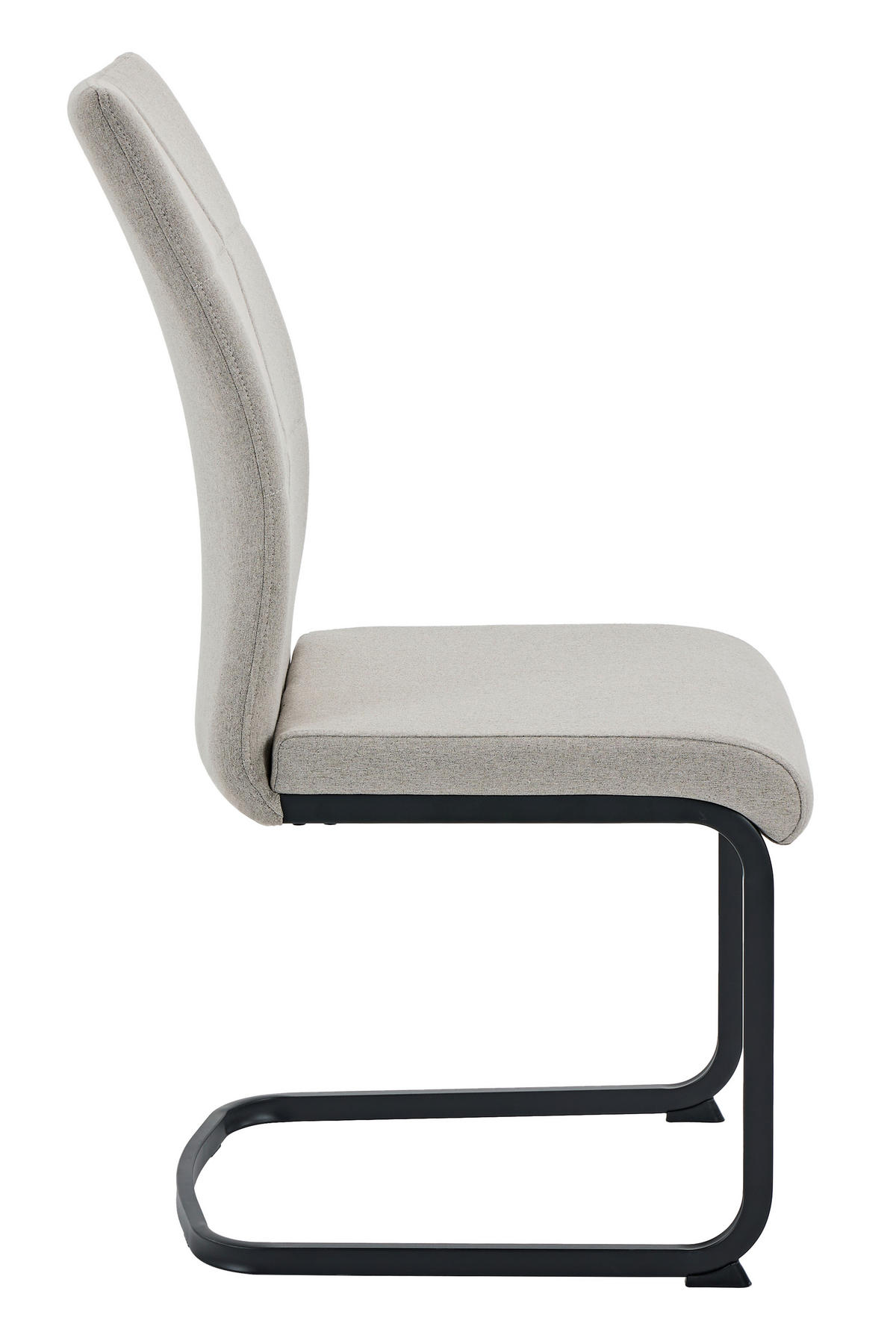 SCHWINGSTUHL-SET 4 Stück  in Stahl Webstoff  - Schlammfarben/Schwarz, MODERN, Textil/Metall (43/98/60cm) - MID.YOU