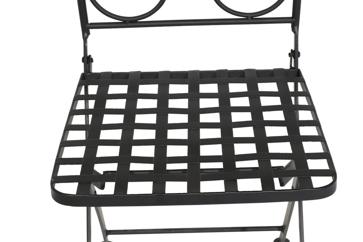 GARTENSTUHL Stahl Multicolor, Schwarz  - Multicolor/Schwarz, MODERN, Keramik/Metall (39/89,5/49,5cm) - Siena Garden