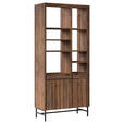 REGAL  82,2/184,1/38 cm Braun, Honig  - Schwarz/Braun, Design, Holz/Metall (82,2/184,1/38cm) - Carryhome