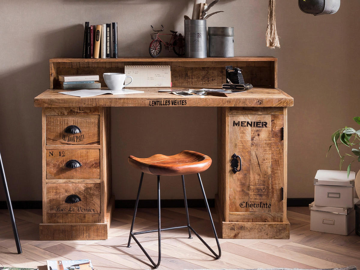 HOCKER Akazie Naturfarben, Schwarz  - Schwarz/Naturfarben, Design, Holz/Metall (42/48/38cm) - MID.YOU