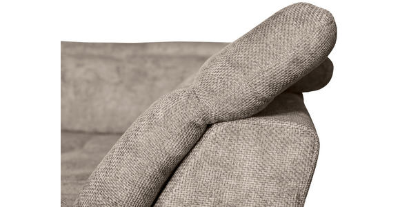 WOHNLANDSCHAFT Beige Struktur  - Beige/Schwarz, KONVENTIONELL, Textil/Metall (188/357/253cm) - Carryhome