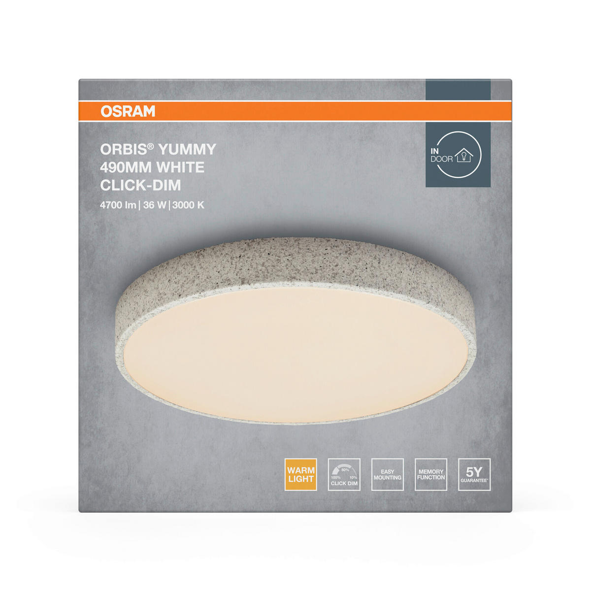 LED-DECKENLEUCHTE 49/7 cm   - Basics, Metall (49/7cm) - Osram