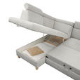 ECKSOFA inkl. Funktionen Grau Samt  - Grau, Design, Holz/Textil (206/261cm) - Venda