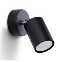 WANDLEUCHTE LEMMI 8/8/18.5 cm   - Schwarz, Basics, Metall (8/8/18.5cm)