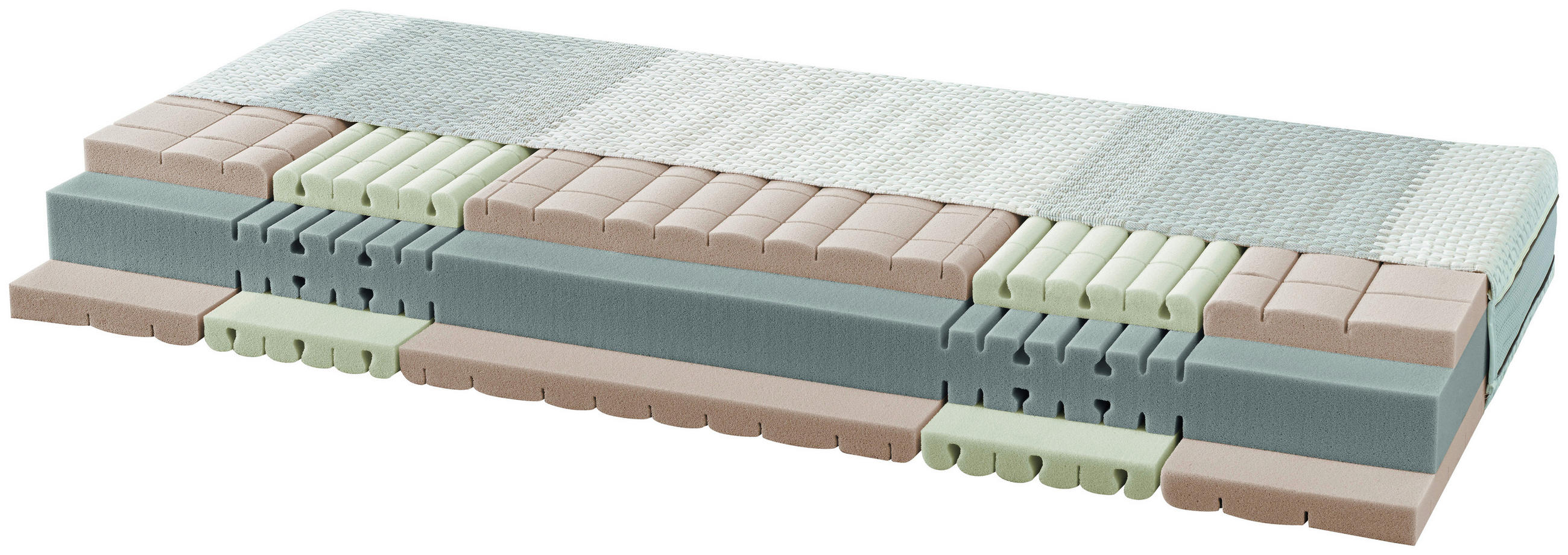 KALTSCHAUMMATRATZE 90/200 cm Höhe ca. 22 cm  - Weiß, Basics, Textil (90/200cm)