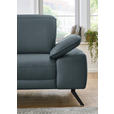 ECKSOFA in Echtleder Grau  - Schwarz/Grau, Design, Leder/Metall (193/332cm) - Dieter Knoll