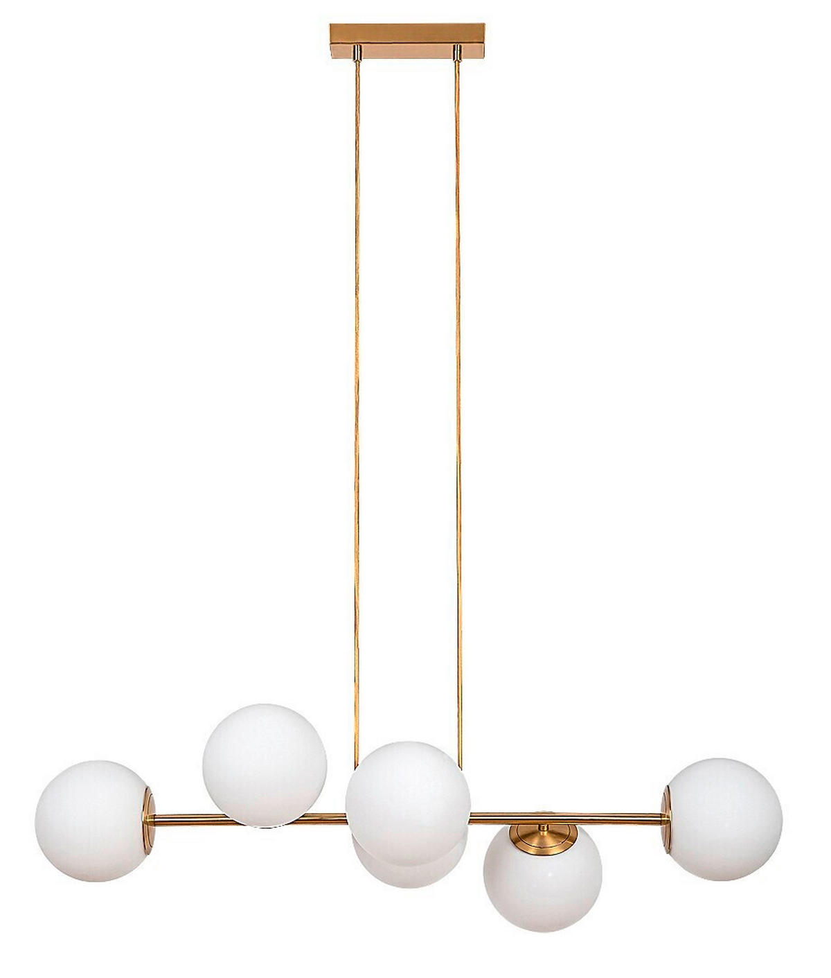 VISEČA NIHALNA SVETILKA  Kiara  91/90 cm          E27 - zlate barve/bela, Design, kovina/steklo (91/90cm)