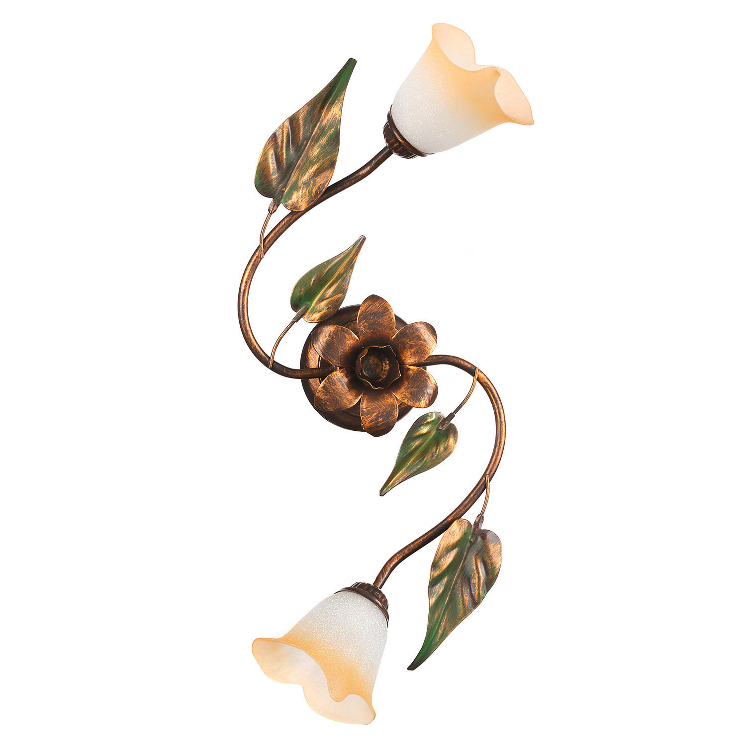 DECKENLEUCHTE    70/28/28 cm  - Olivgrün/Bronzefarben, Natur, Glas/Metall (70/28/28cm)