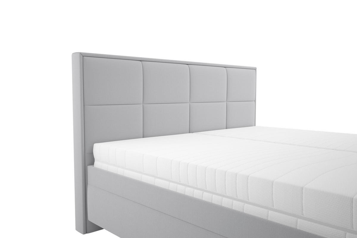 KÁRPITOZOTT ÁGY 180/200 cm  ezüstszínű  - natúr színű/ezüstszínű, Basics, műanyag/textil (180/200cm) - Cantus