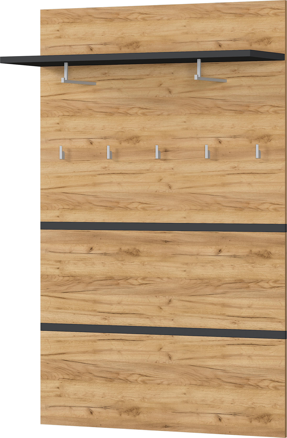 GARDEROBENPANEEL  in 96/147/30 cm  - Eichefarben/Anthrazit, Design, Holzwerkstoff (96/147/30cm) - Xora