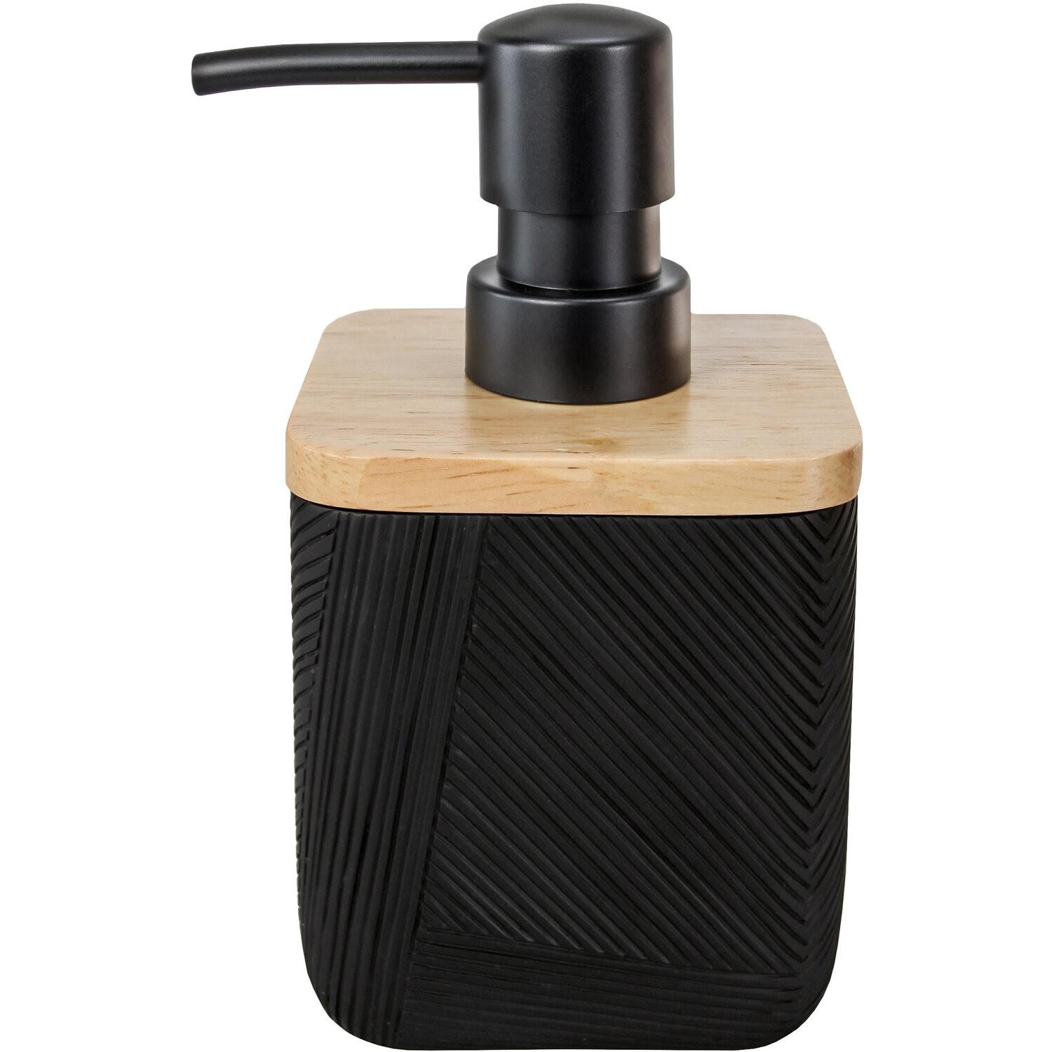 SEIFENSPENDER  - Schwarz, Basics, Naturmaterialien/Kunststoff (7.8/15/7.8cm) - Kleine Wolke