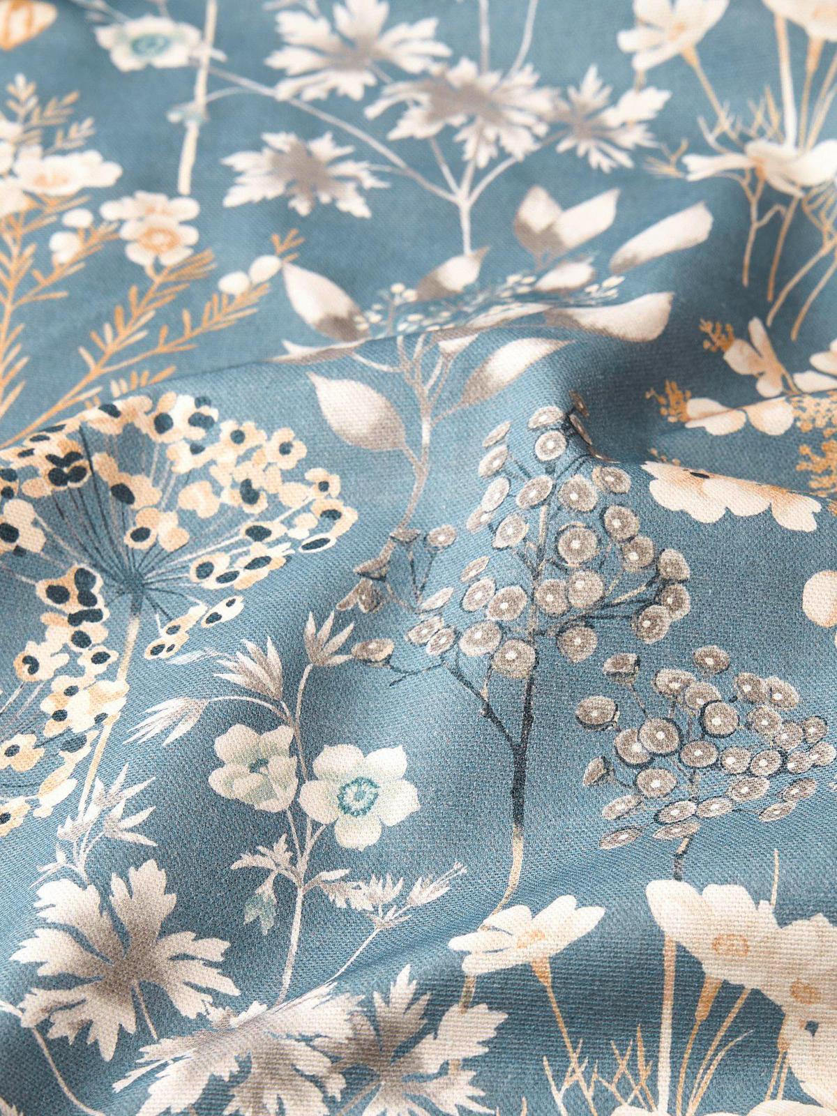 FERTIGVORHANG blickdicht  - Blau, Natur, Textil (135/280cm)