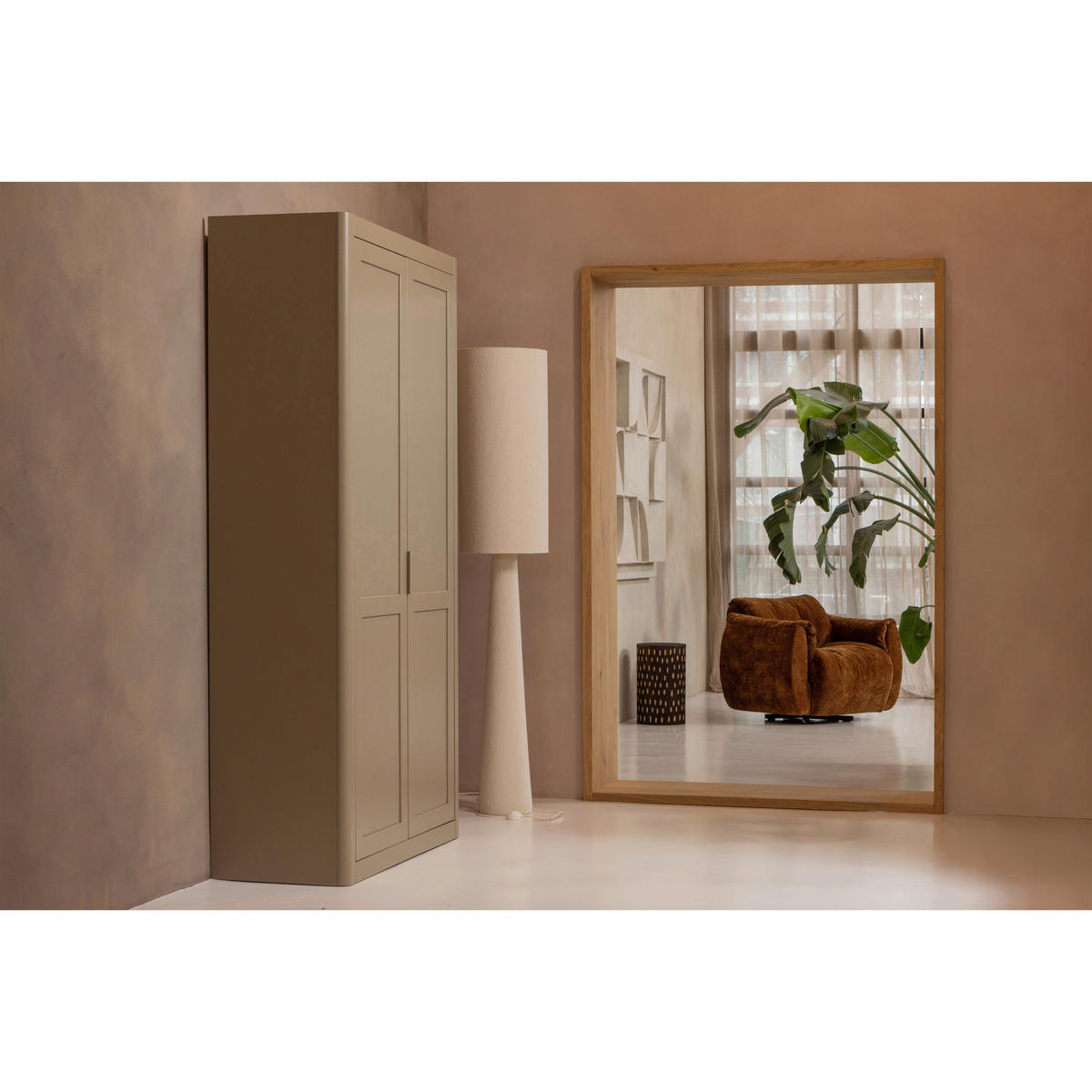 STEHLEUCHTE Loft 35/187/35 cm  - Naturfarben, Basics, Textil (35/187/35cm) - Collet's Monde