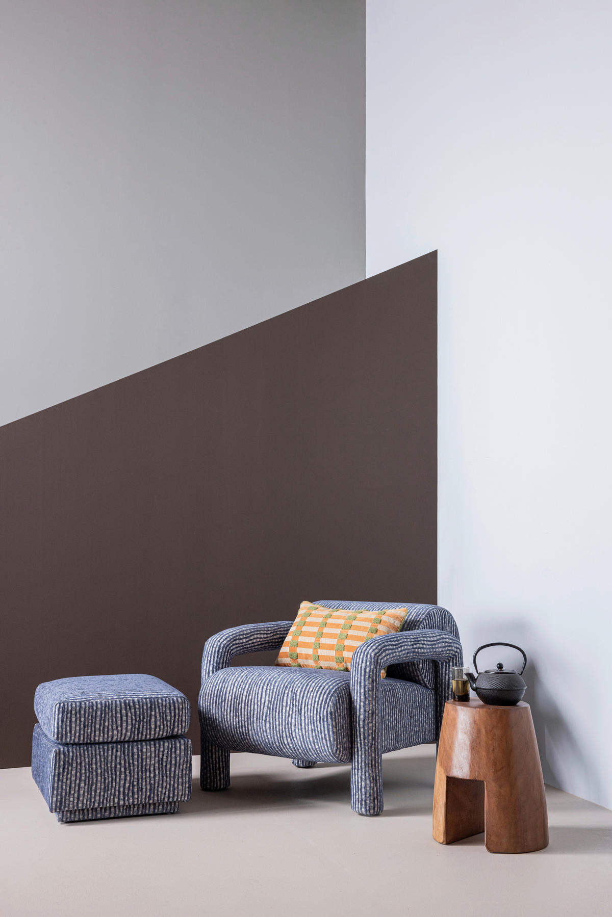 SESSEL in Webstoff Graublau  - Graublau, MODERN, Textil (76/65/82cm) - Livetastic
