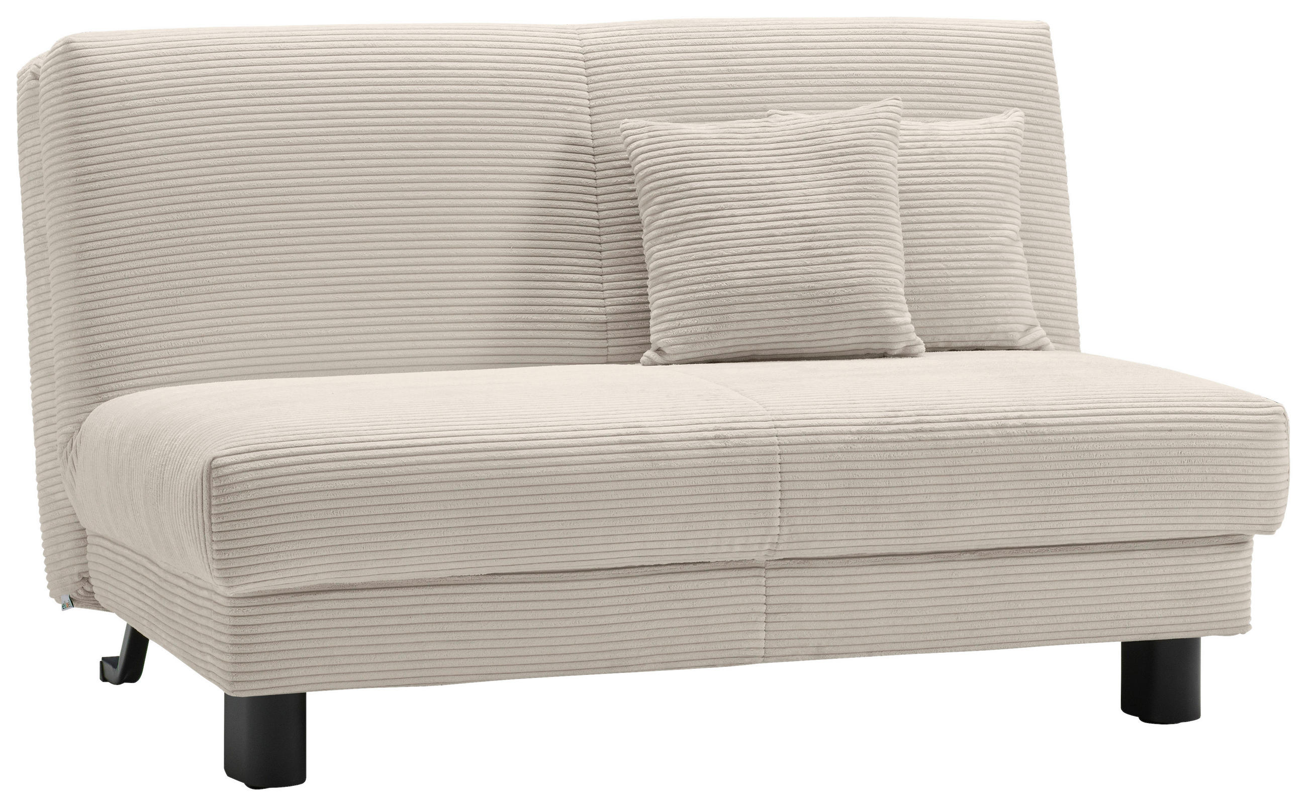 SCHLAFSOFA Cord Beige  - Beige/Schwarz, Design, Textil/Metall (145/85/100cm) - Carryhome