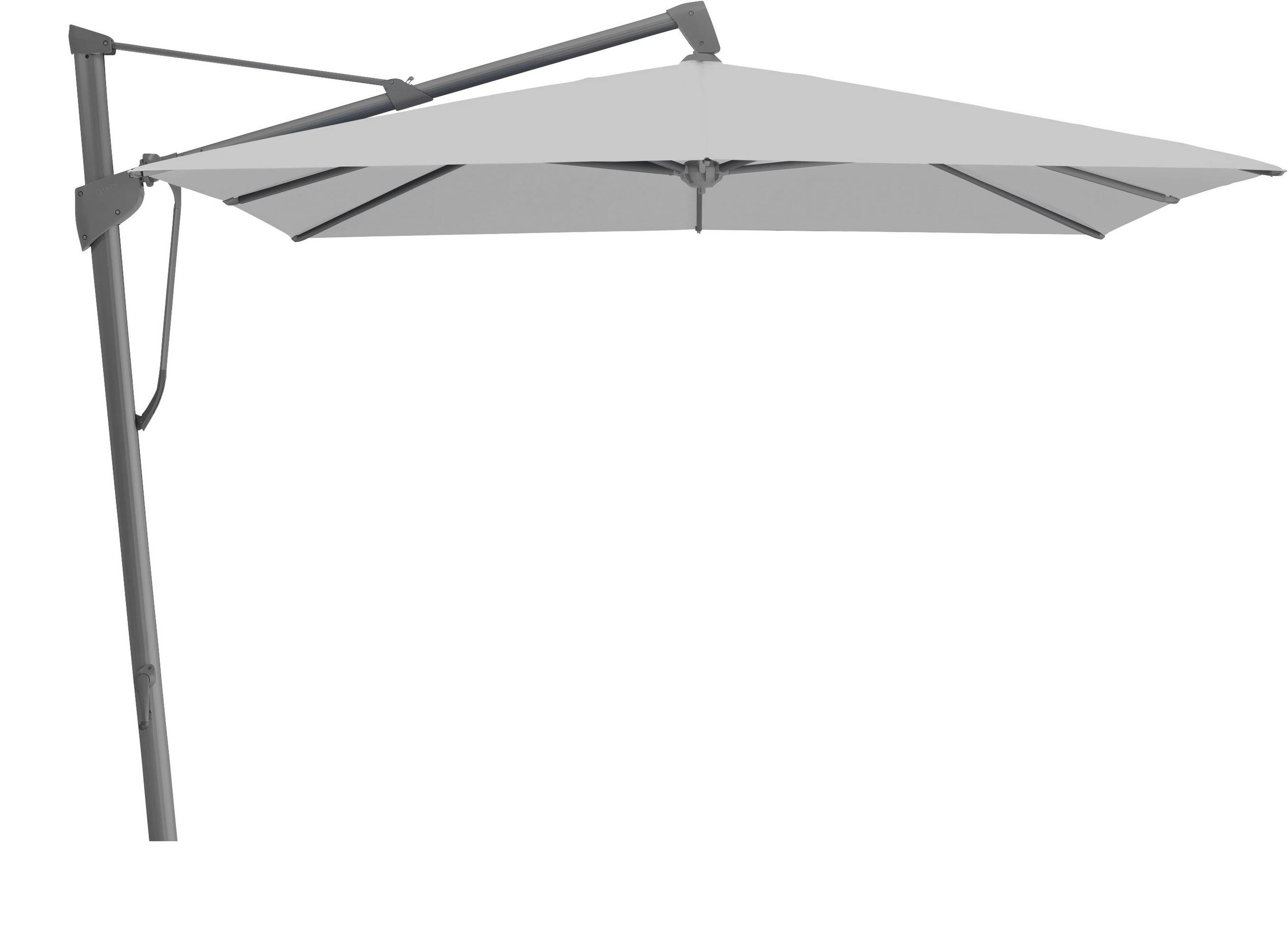 AMPELSCHIRM 350x350 cm Graphitfarben  - Anthrazit/Graphitfarben, KONVENTIONELL, Textil/Metall (350/350cm) - Glatz
