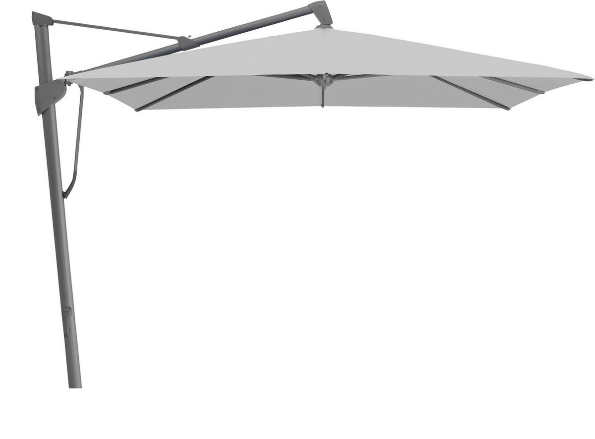 AMPELSCHIRM 350x350 cm Graphitfarben  - Anthrazit/Graphitfarben, KONVENTIONELL, Textil/Metall (350/350cm) - Glatz