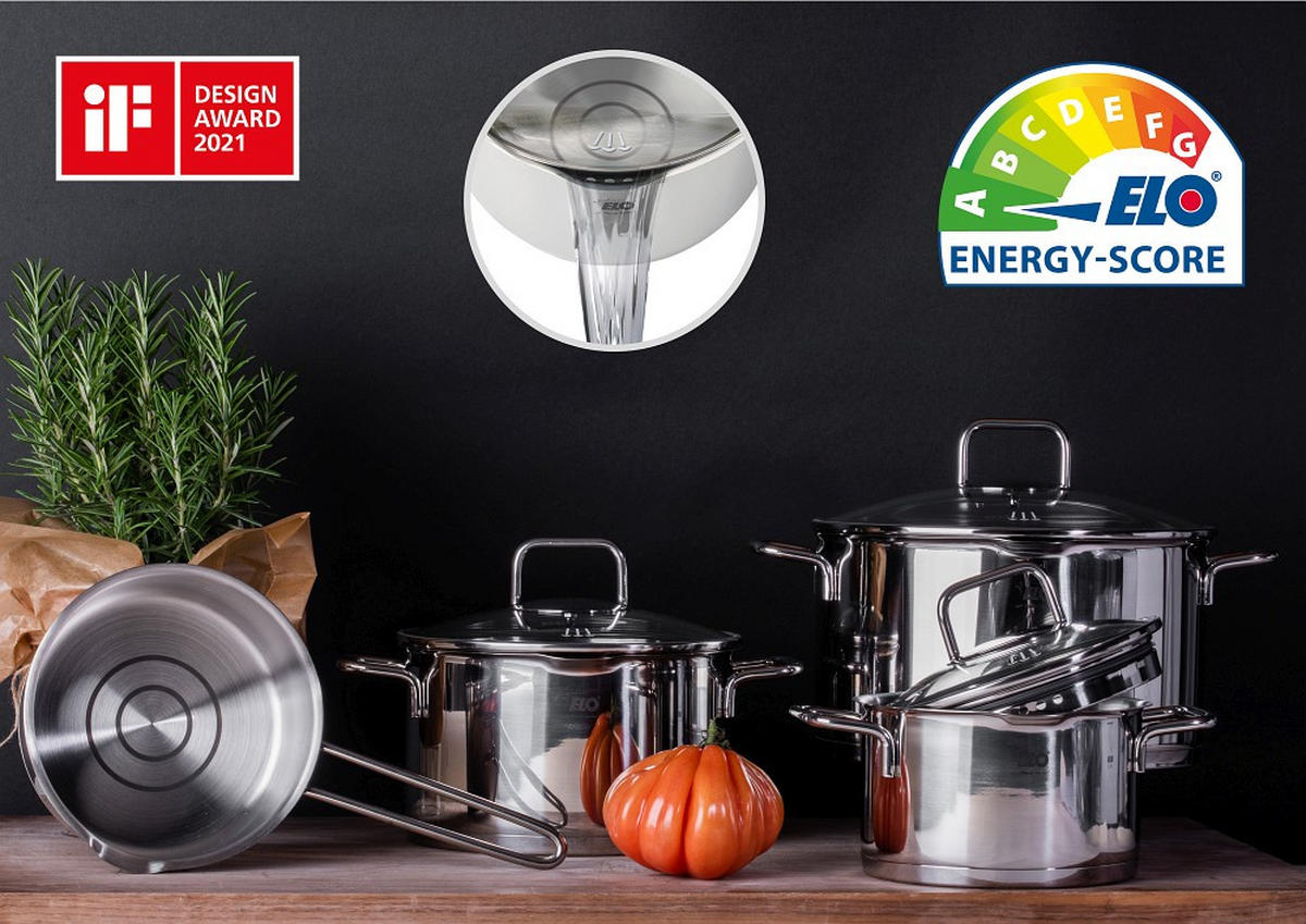 KOCHTOPFSET Smart Steam 4-teilig  - Edelstahlfarben, Basics, Metall - ELO