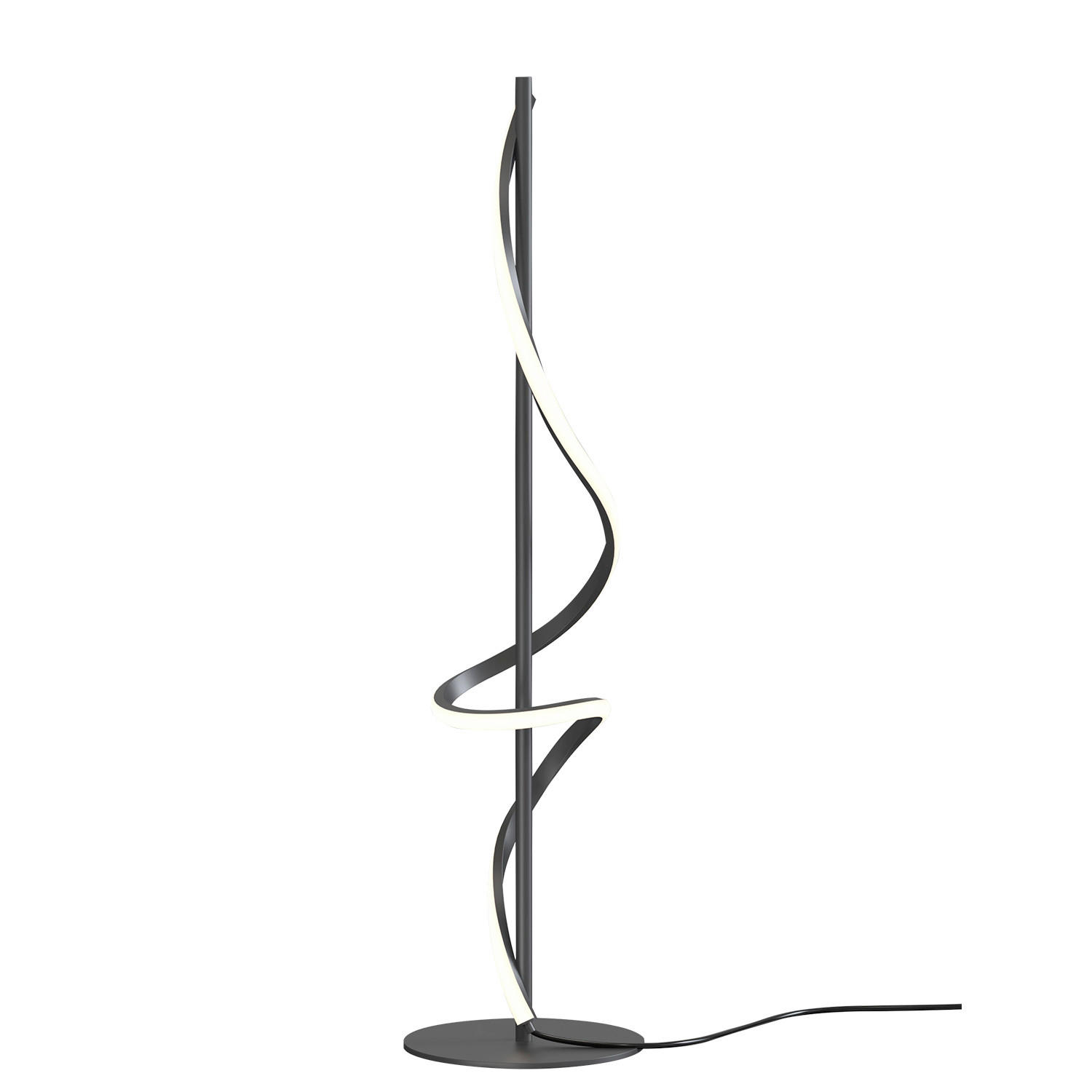 LED-TISCHLEUCHTE 20/20/80 cm   - Titanfarben/Schwarz, Design, Kunststoff/Metall (20/20/80cm)