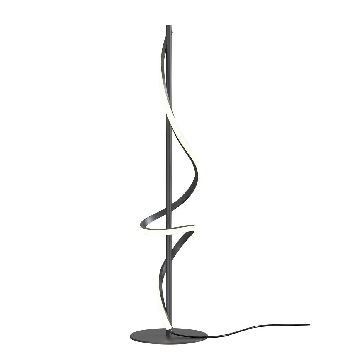 LED-TISCHLEUCHTE 20/20/80 cm   - Titanfarben/Schwarz, Design, Kunststoff/Metall (20/20/80cm)