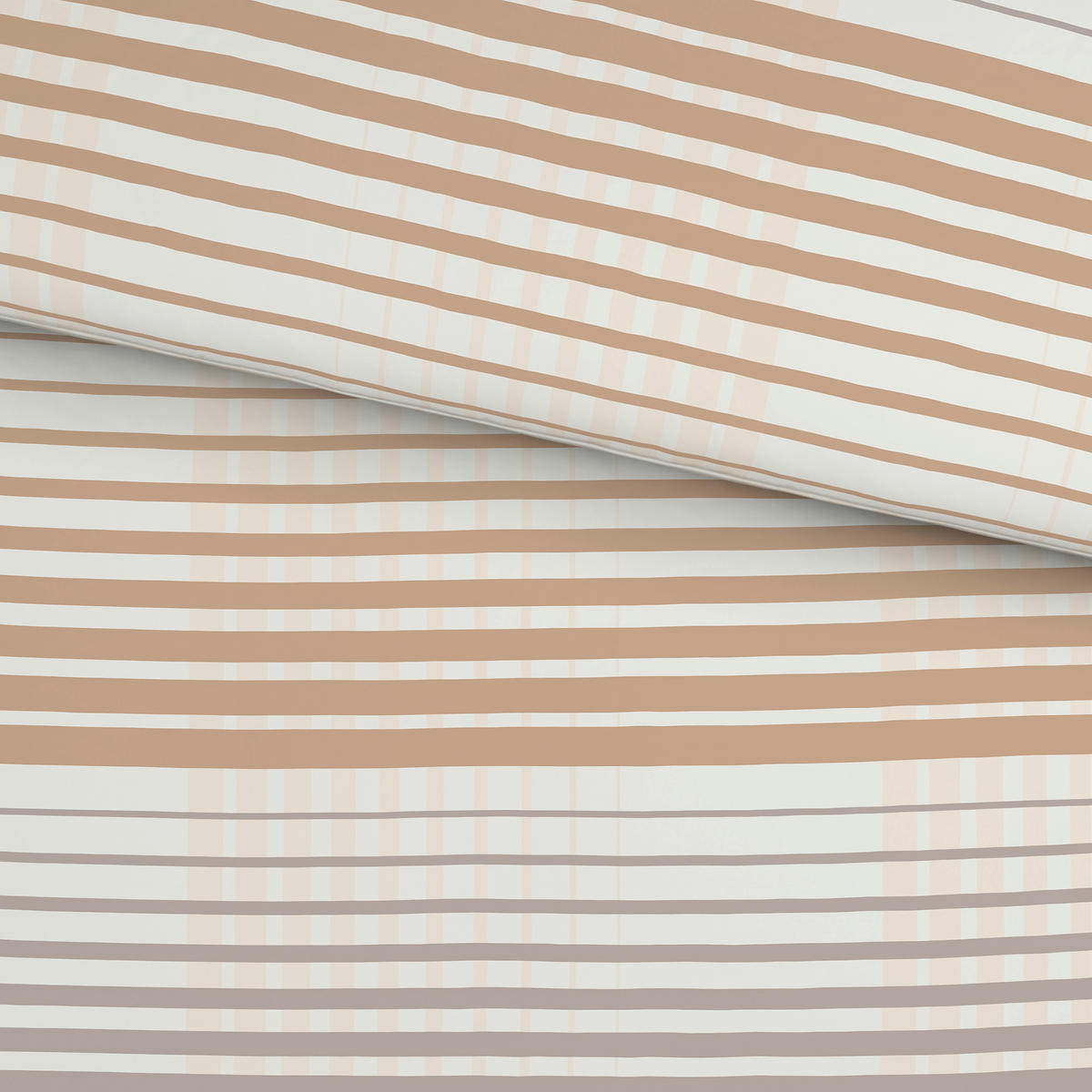 BETTWÄSCHE 2-teilig Satin 140/200 cm  - Taupe/Grau, Design, Textil (140/200cm) - Dieter Knoll