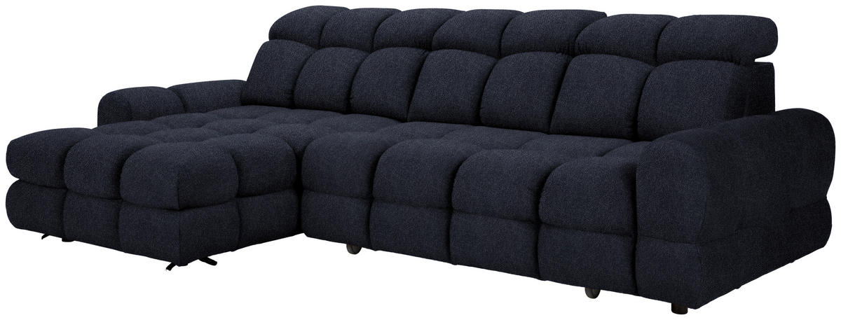 HÖRNSOFFA i velour mörkgrå  - mörkgrå/svart, Design, textil/plast (178/283cm) - Welnova