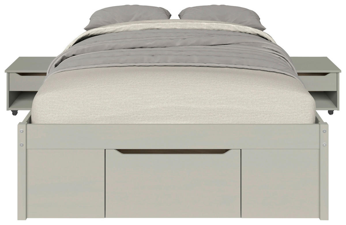 TÁROLÓS ÁGY 90/200 cm  taupe  - natúr színű/taupe, Modern, faalapú anyag/fa (90/200cm) - MID.YOU