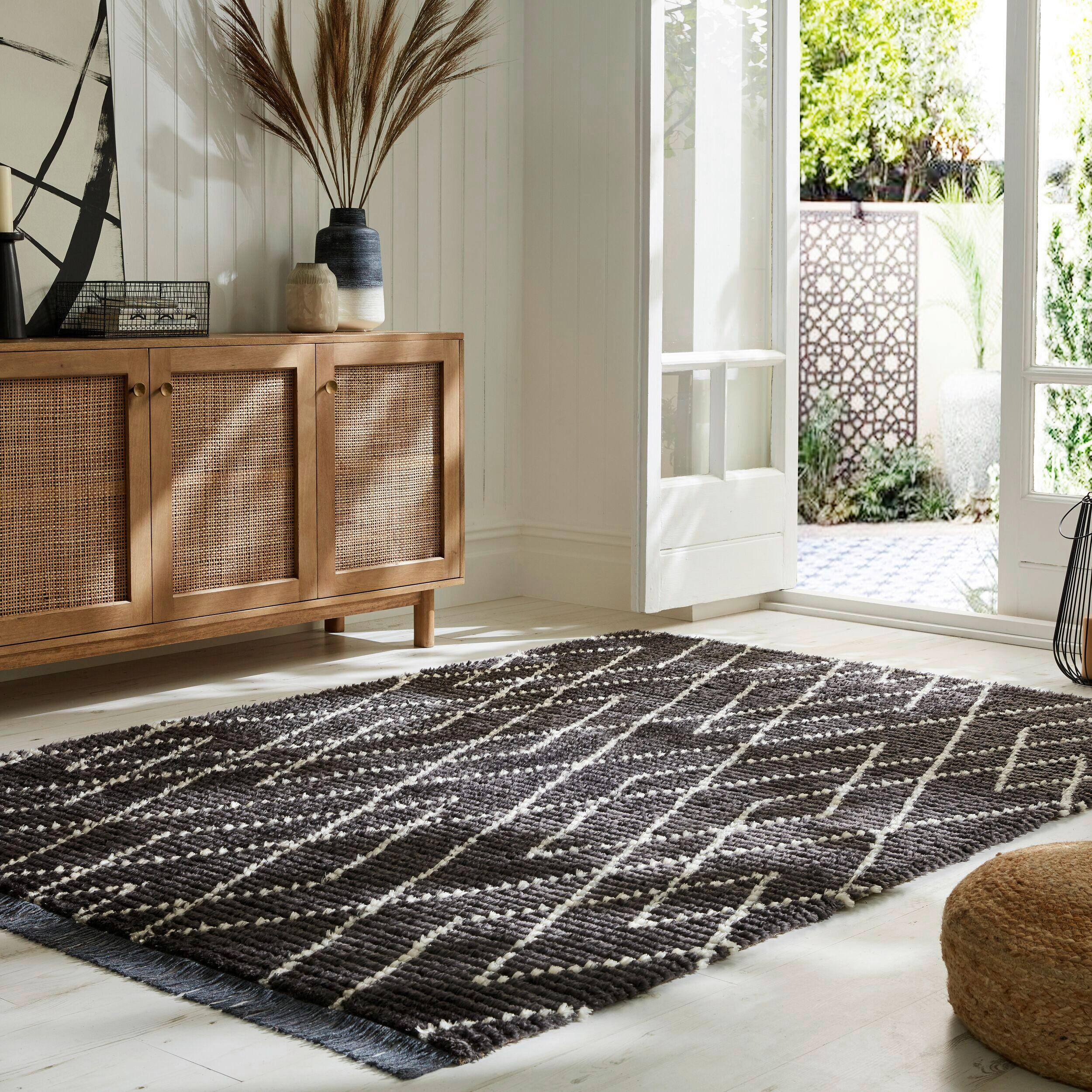 BERBERTEPPICH 120/170 cm Domino Dunkelgrau  - Dunkelgrau, KONVENTIONELL, Textil (120/170cm) - Xora