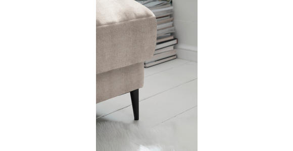 ECKSOFA in Flachgewebe Taupe 296/207 cm - Taupe/Schwarz, Design, Textil/Metall (296/207cm) - Dieter Knoll