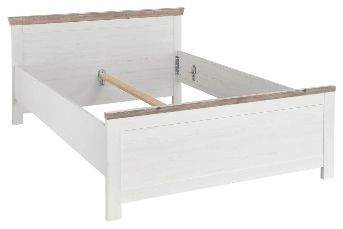 BETT  in Pinienfarben, Hellbraun  - Hellbraun/Pinienfarben, Design (155/86/208cm) - MID.YOU