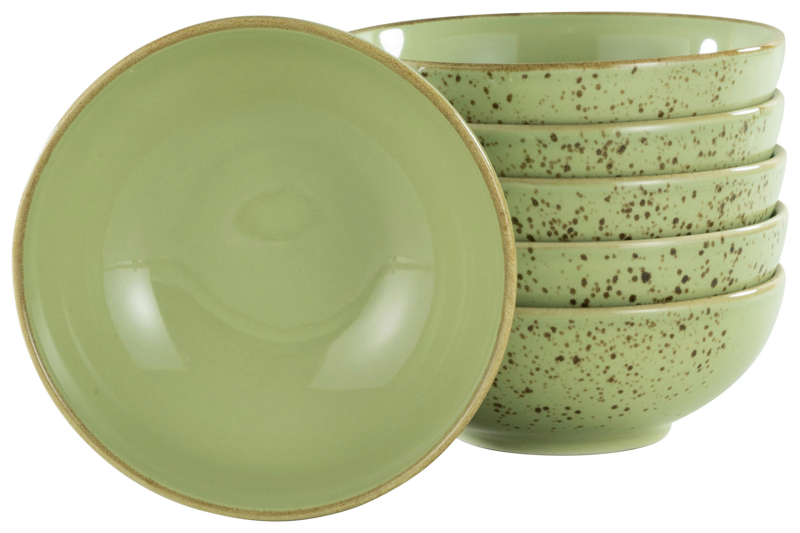 SKÅLSET 6 delar 16,5 cm   - grön, Trend, keramik (16,5cm) - Creatable
