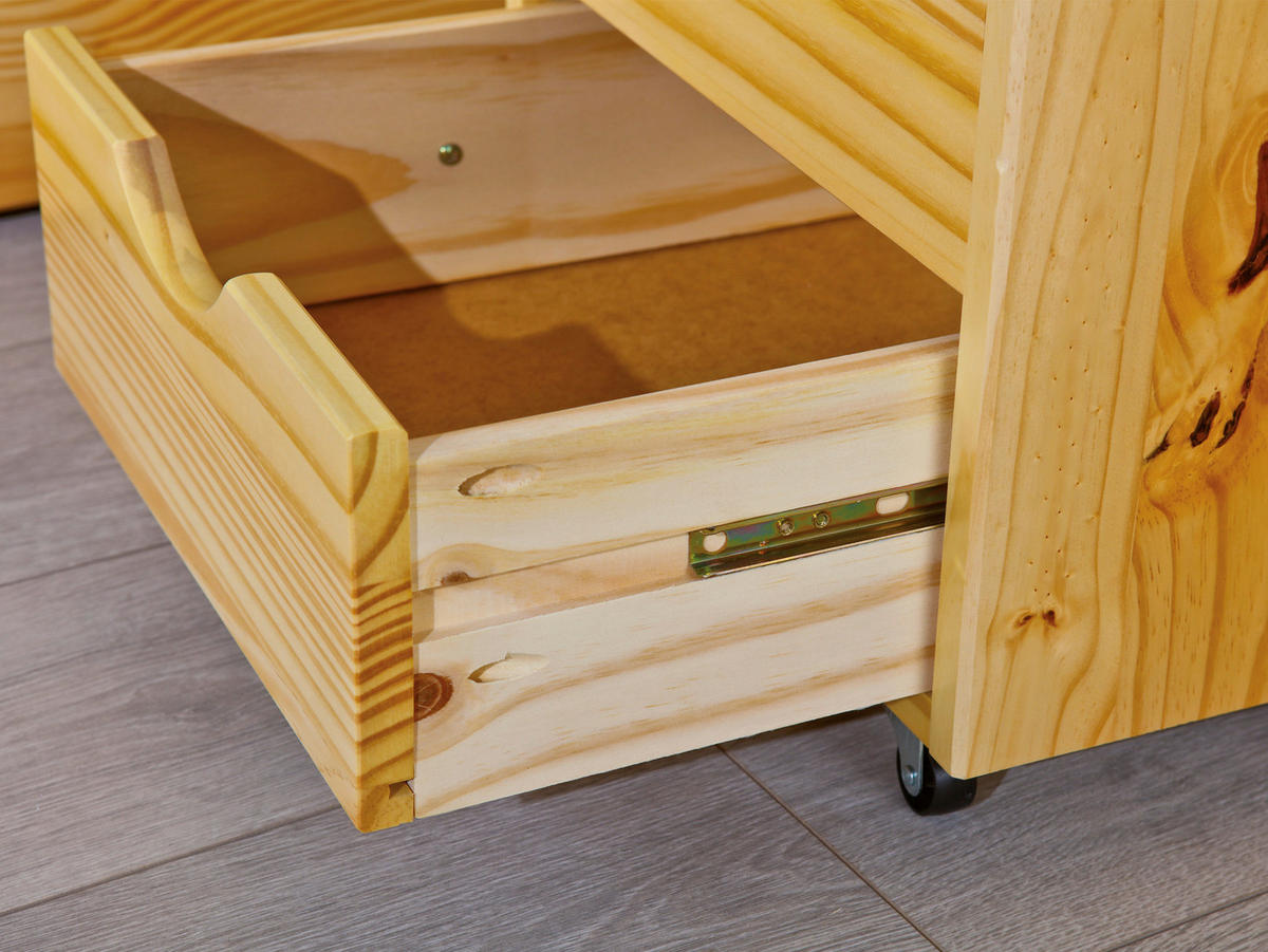 STAURAUMBETT 140/200 cm  in Naturfarben  - Naturfarben, Basics, Holz (140/200cm) - MID.YOU