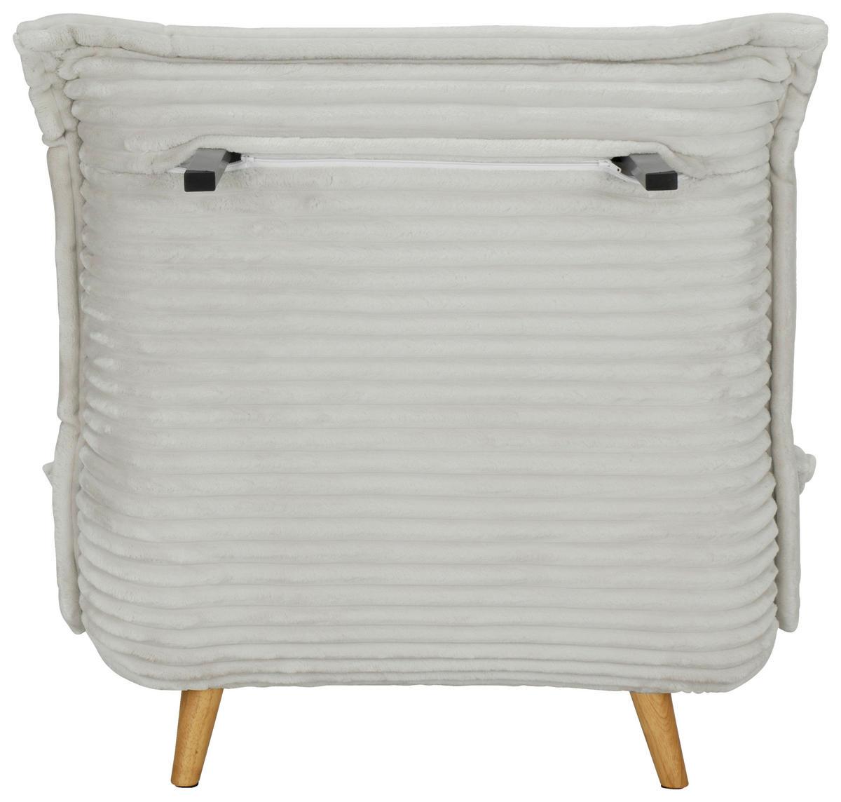 SCHLAFSESSEL Cord Weiß    - Walnussfarben/Weiß, MODERN, Holz/Textil (76/85/83cm) - Livetastic