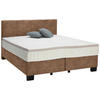 BOXSPRINGBETT 160/200 cm  in Braun  - Schwarz/Braun, Design, Kunststoff/Textil (160/200cm) - Hom`in