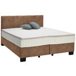 BOXSPRINGBETT 160/200 cm  in Braun  - Schwarz/Braun, Design, Kunststoff/Textil (160/200cm) - Hom`in