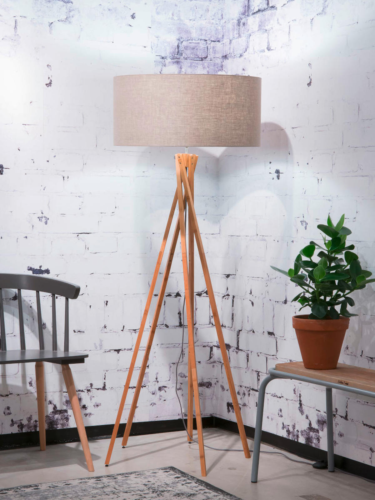GOLVLAMPA GOOD&MOJO  60/60/160 cm    - naturfärgad, Trend (60/60/160cm) - Good & Mojo