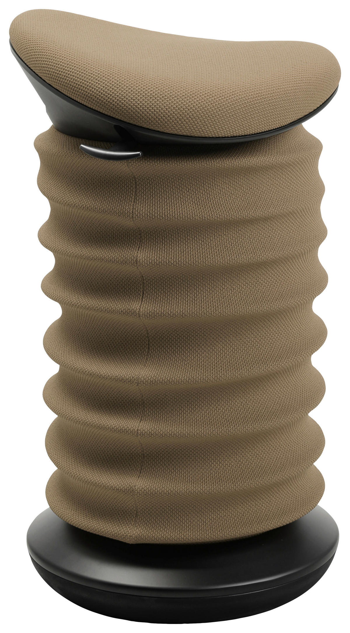BÜROHOCKER Braun, Schwarz  - Schwarz/Braun, Design, Kunststoff/Textil (37,5/53-64/36cm) - Topstar
