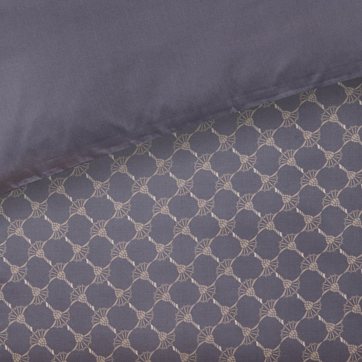 BETTWÄSCHESET Makosatin 160/210 cm  70 cm/50 cm  - Blau/Grau, Design, Naturmaterialien/Textil (160/210cm) - Joop!