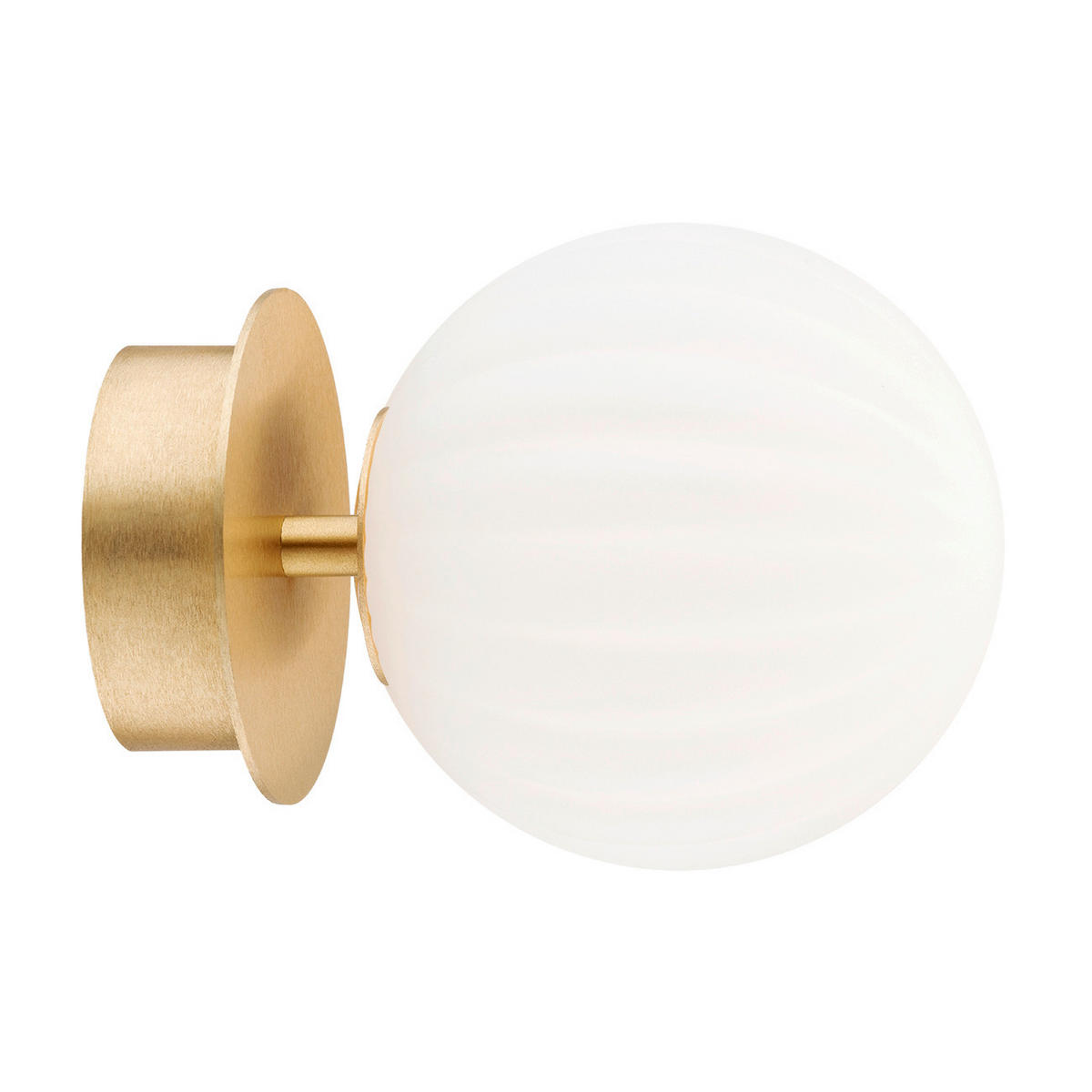 WANDLEUCHTE Paloma 17/12/12 cm  - Messingfarben/Weiß, KONVENTIONELL, Glas/Metall (17/12/12cm)